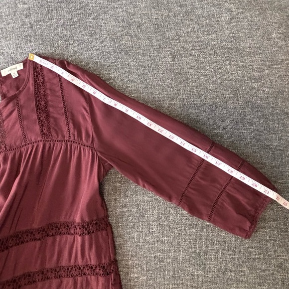 Aritzia Wilfred Sz XS Armenia Lace Trim Blouse Boho Peasant Prairie Cottagecore - Picture 10 of 12